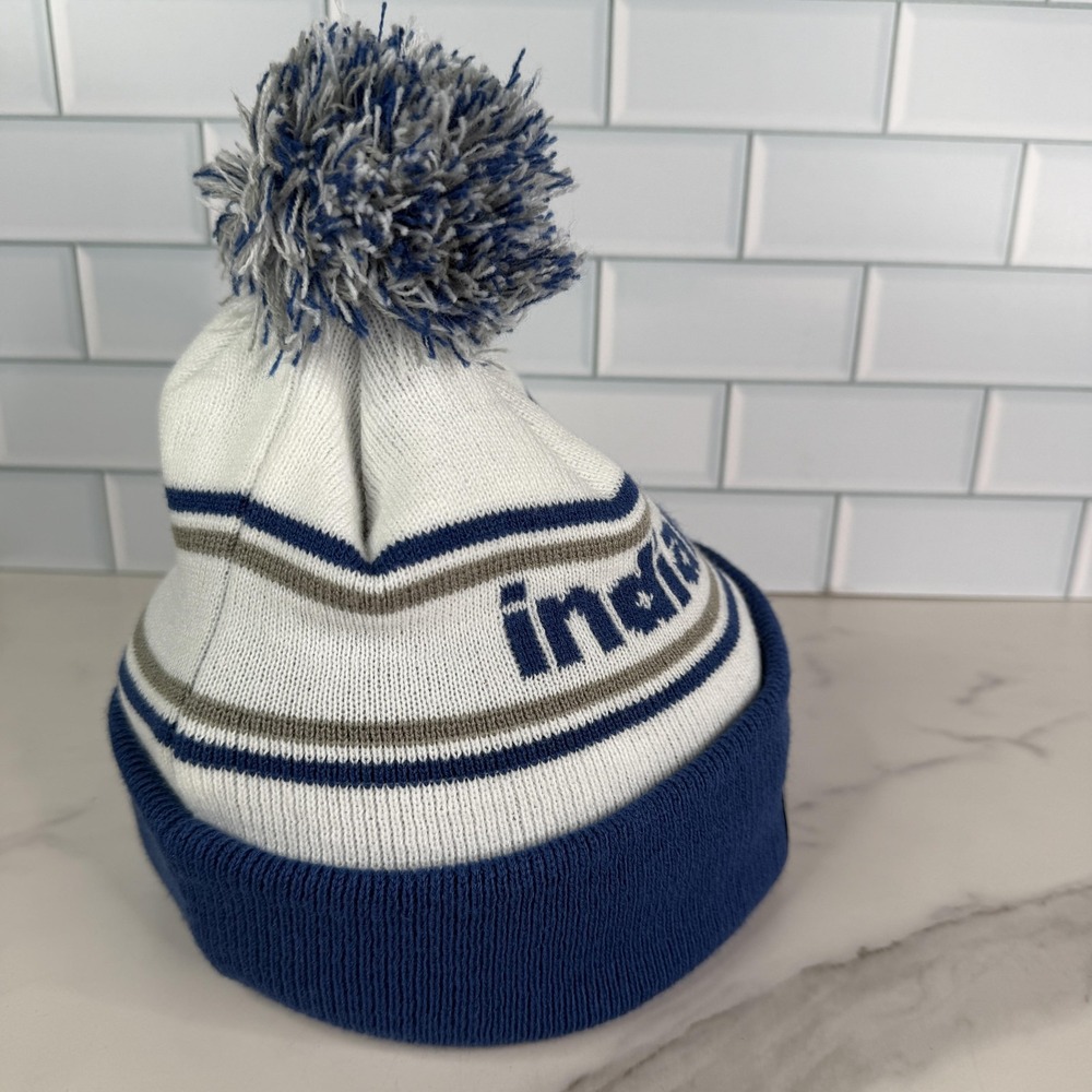 Indianapolis Colts Hat Beanie Mens Blue NFL Football Pom Knit Cuffed New Era - Picture 4 of 11